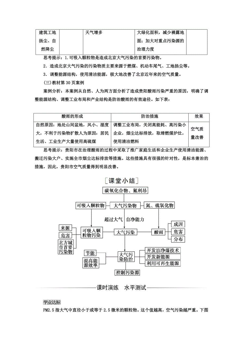 【人教版】地理选修六：2.3大气污染及其防治同步练习含答案_第2页