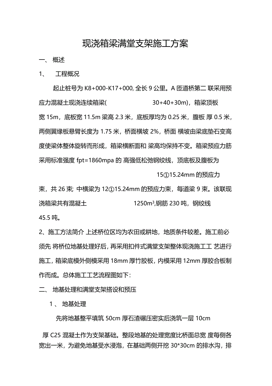 现浇箱梁满堂支架施工方案_第1页