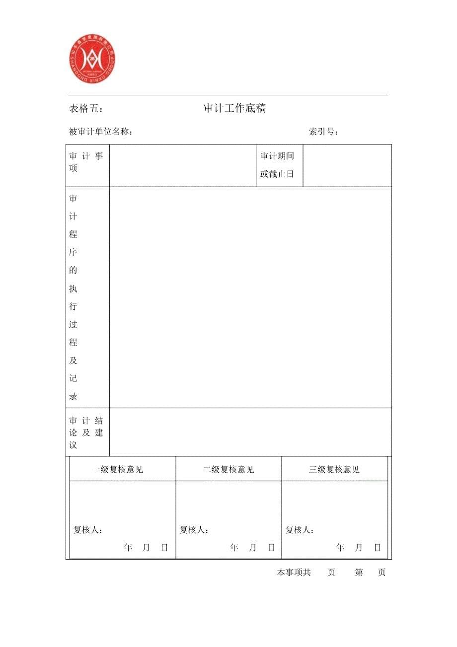 内部审计表格_第5页