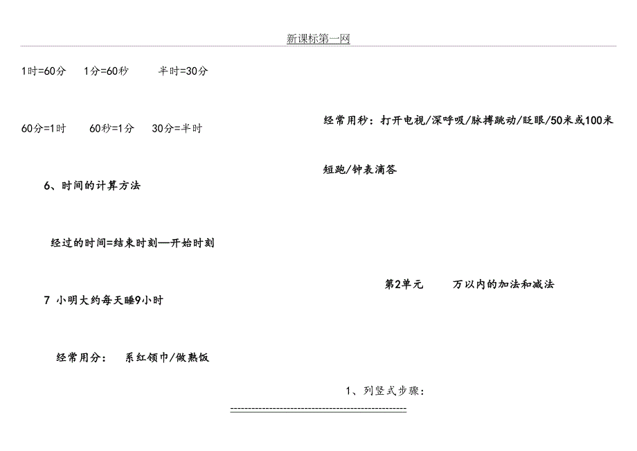 人教三上数学知识点总结_第3页