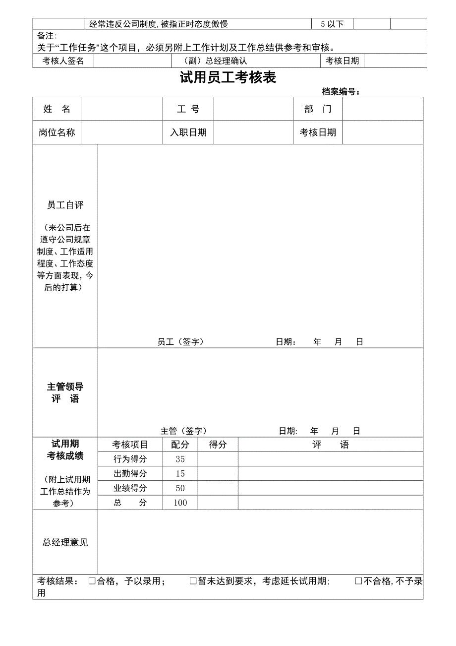 天猫淘宝电商网络运营员工绩效考核表格_第4页