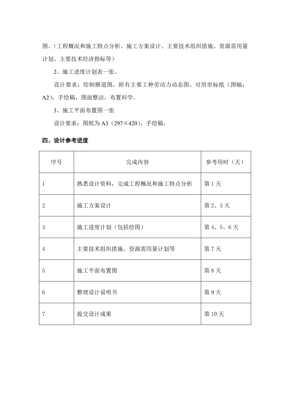 施工组织课程设计任务书(东方)_第3页