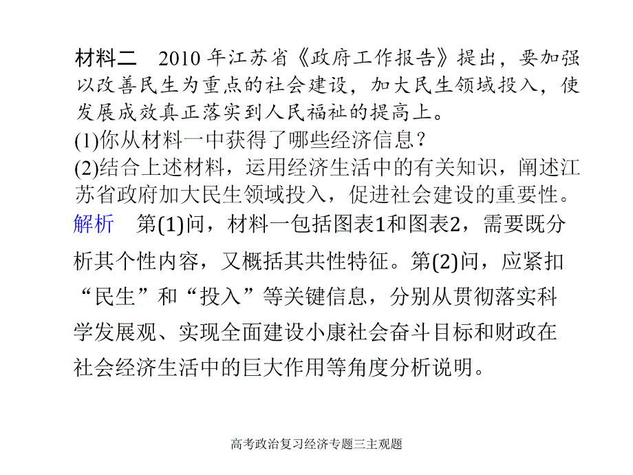 高考政治复习经济专题三主观题课件_第3页