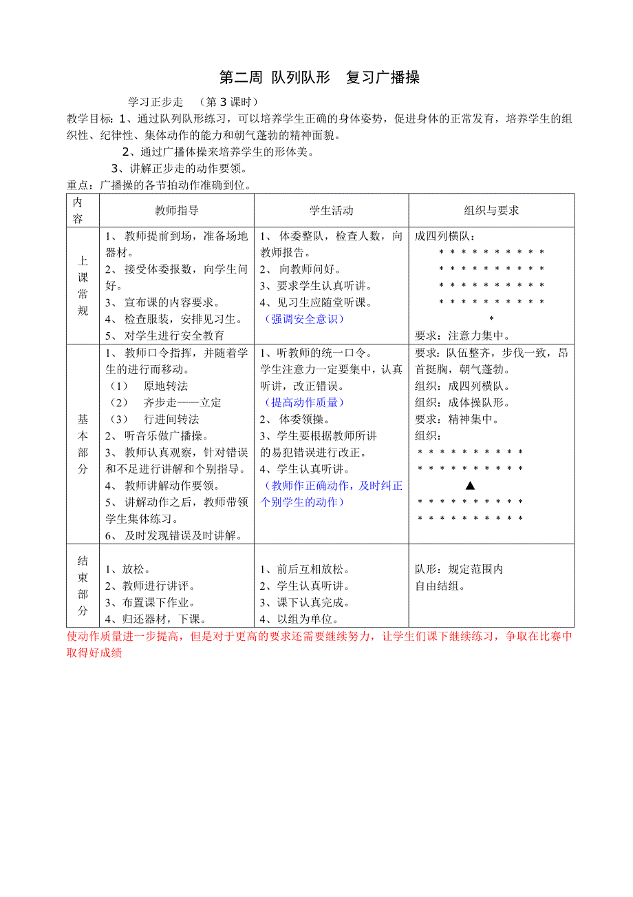 八年级体育课教案(全共36课时)(教育精品)_第3页