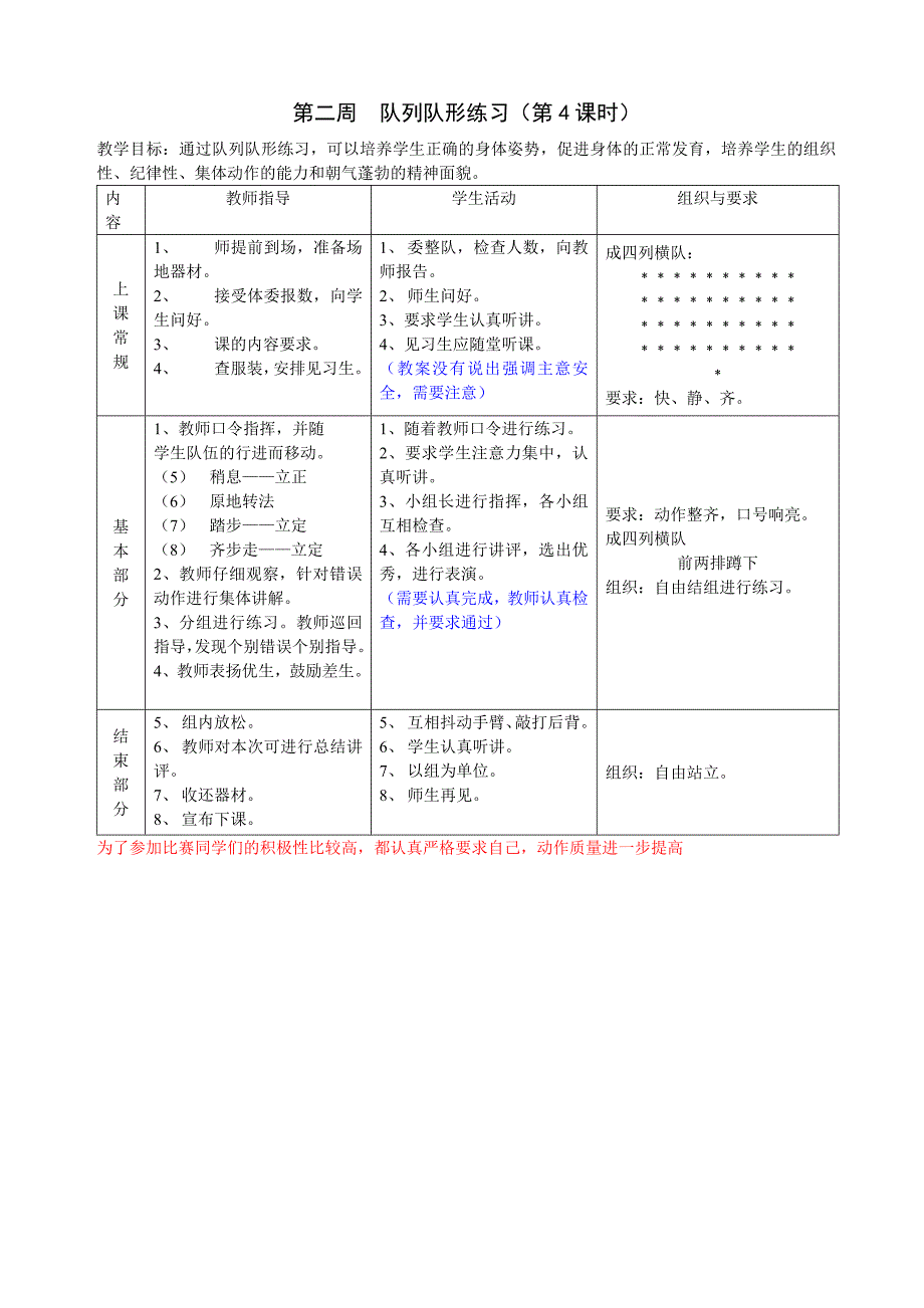 八年级体育课教案(全共36课时)(教育精品)_第4页