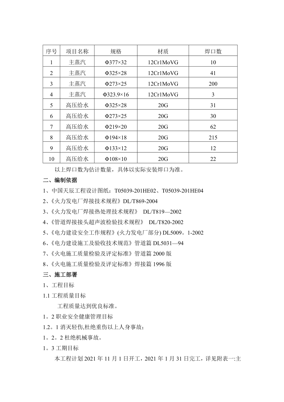 【标准施工方案】主蒸汽主给水管道施工方案(精)_第3页