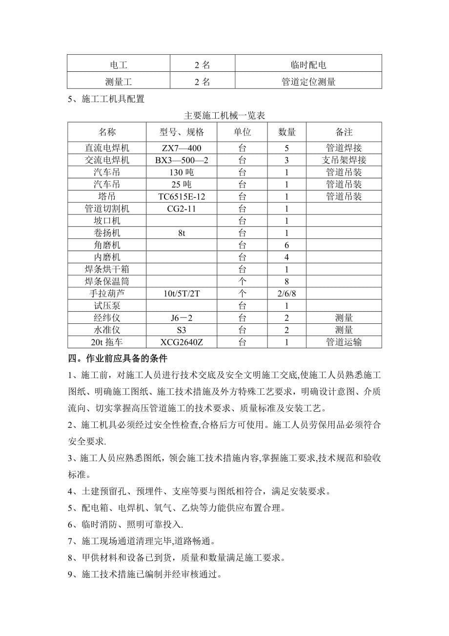 【标准施工方案】主蒸汽主给水管道施工方案(精)_第5页