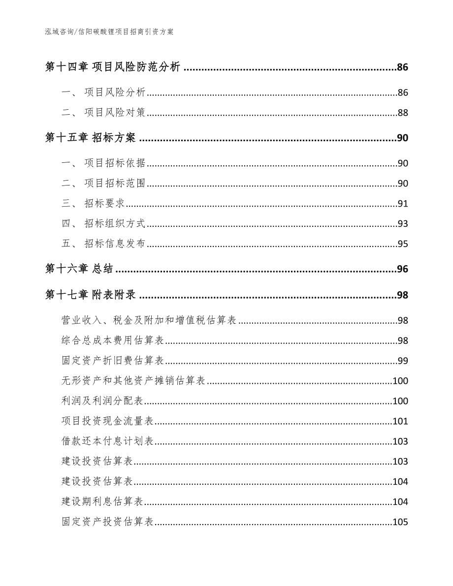 信阳碳酸锂项目招商引资方案_第5页