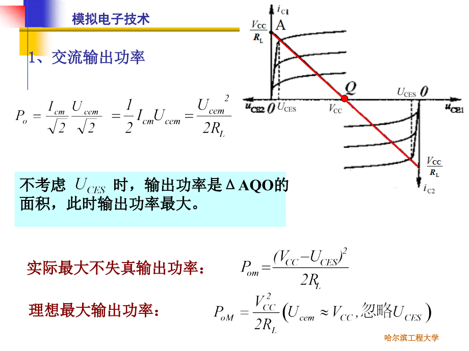 模拟电子技术：第14讲 无失真OCL电路 集成功率放 大电路1_第4页