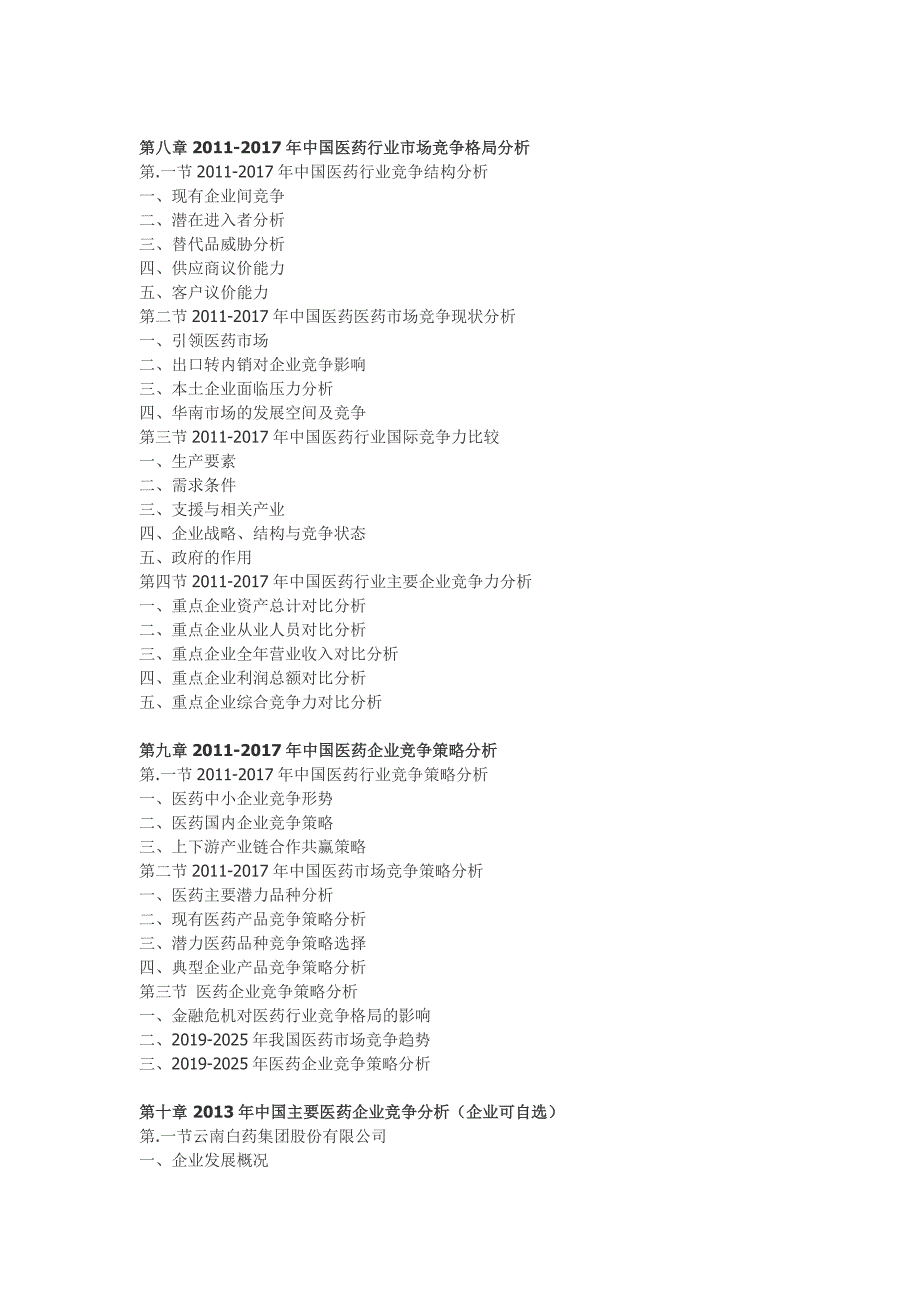 2019年医药行业深度研究与投资策略报告(定制版)目录.doc_第4页