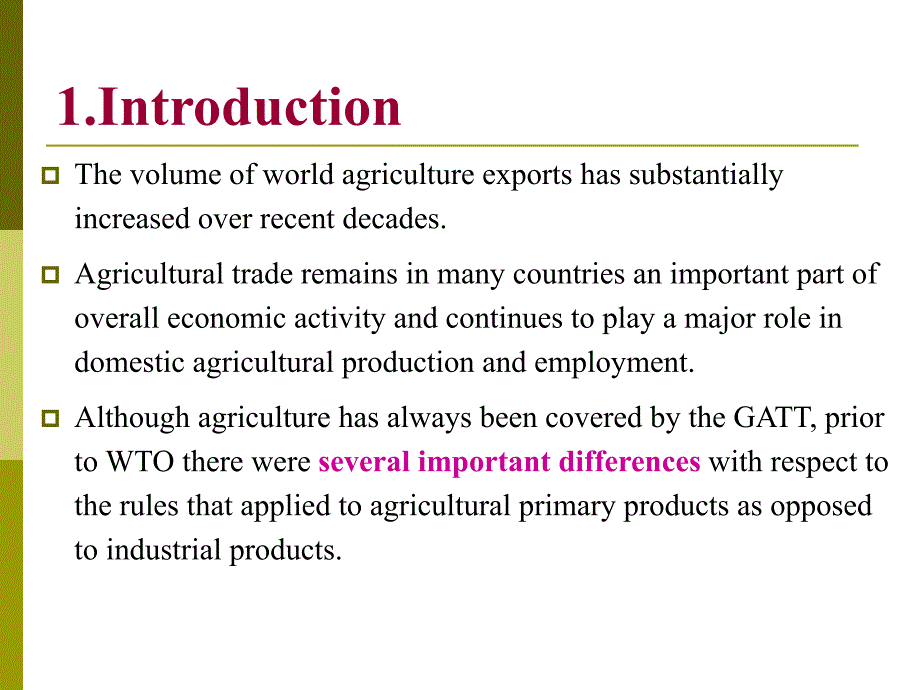 WTO规则与运作课件：Chapter 7 Agriculture Agreement_第3页