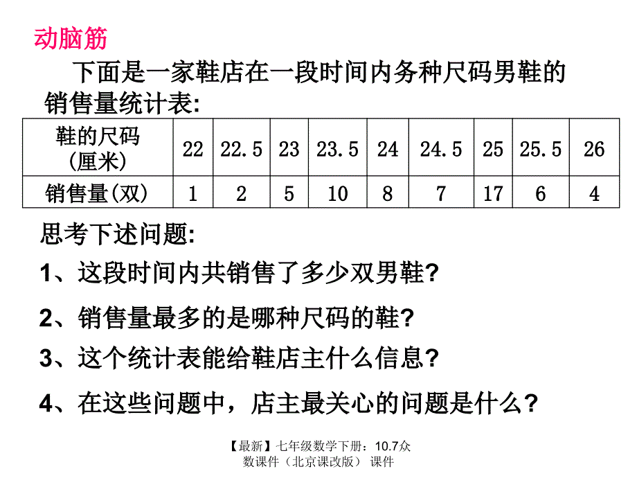 最新七年级数学下册10.7众数课件课件_第2页