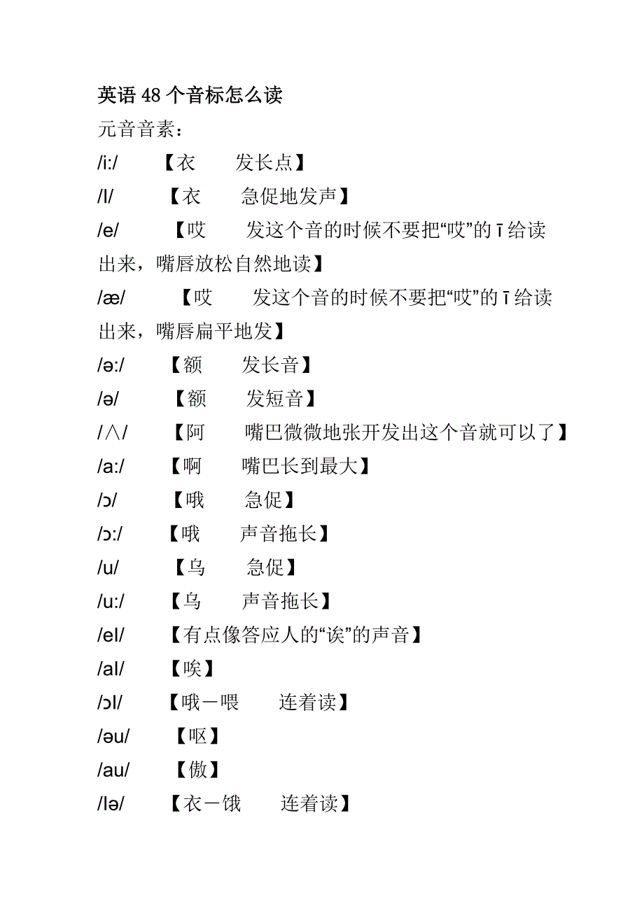 英语48个音标怎么读.doc_第1页