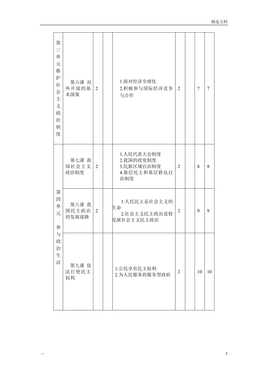 经济政治与社会教学计划doc_第3页