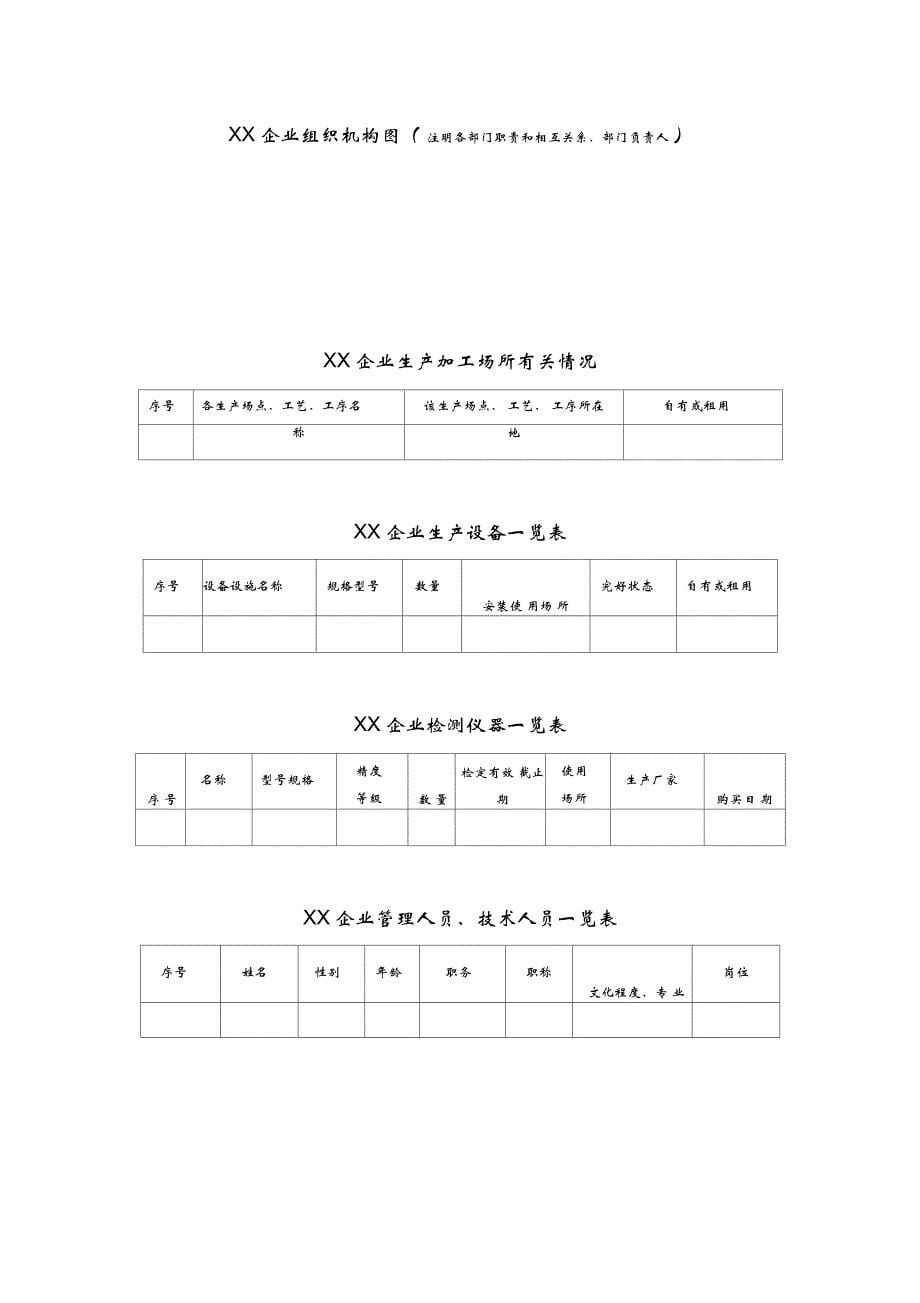 2014版西安市食品生产许可申请书_第5页