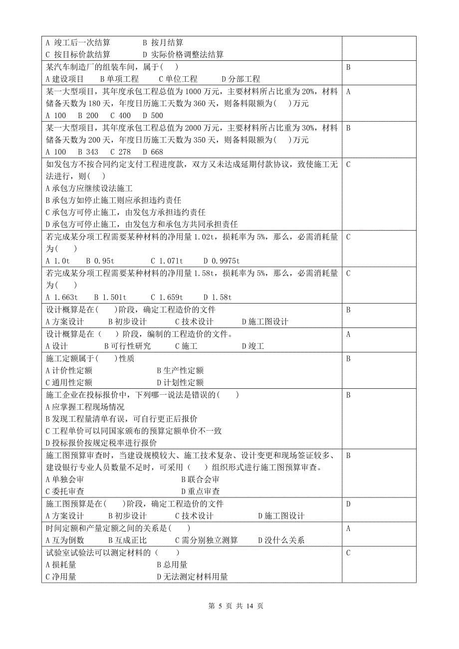 建筑工程概预算复习思考题.doc_第5页