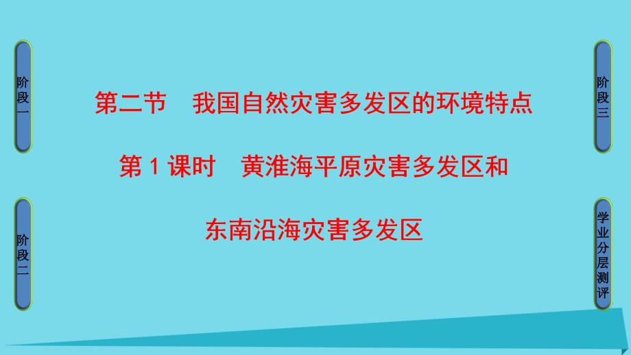 高中地理第3章自然灾害与环境第2节我国自然灾害多发区的环境特点第1课时黄淮海平原灾害多发区和东南沿海灾害多发区课件湘教版选修_第1页