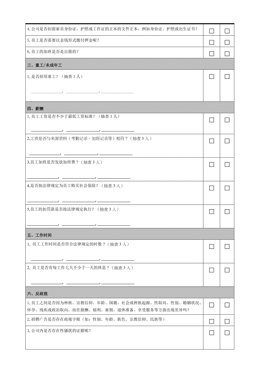 社会责任内部审核检查表_第2页