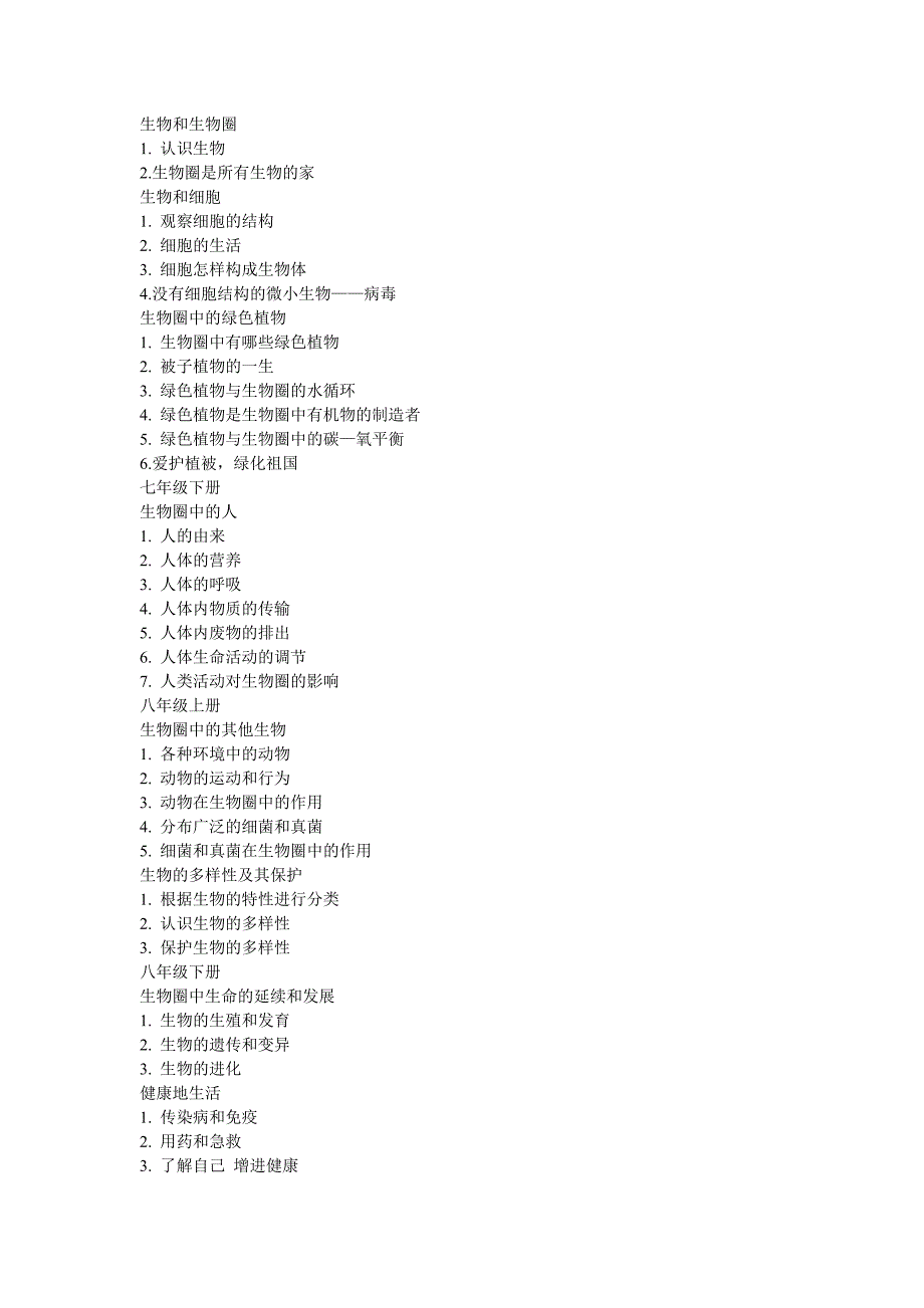 初三生物复习提纲2_第1页
