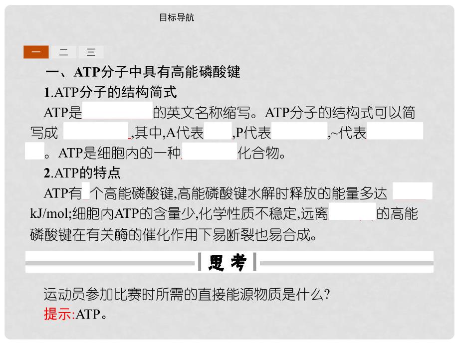 高中生物 第五章 细胞的能量供应和利用 5.2 细胞的能量“通货”——ATP课件 新人教版必修1_第3页