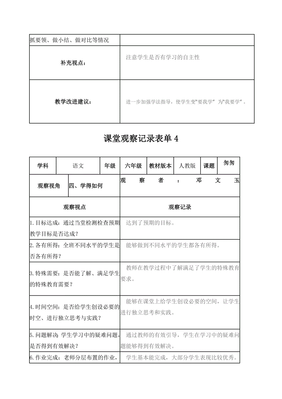 【学员】课堂观察记录表单 (5)_第4页