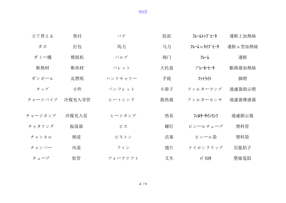 空调日语专业术语_第4页