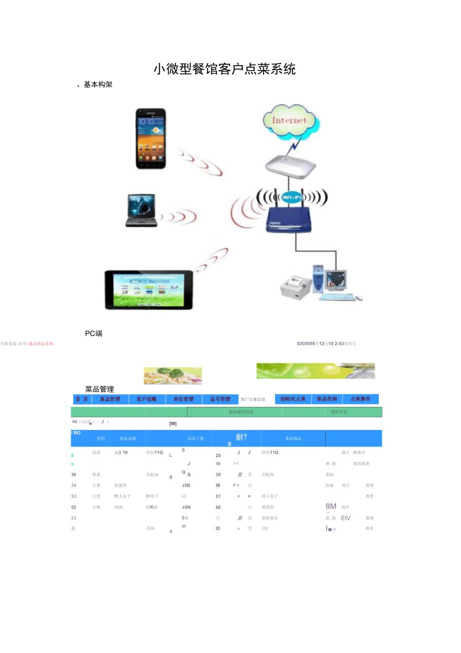 小微型餐馆客户点菜系统_第1页