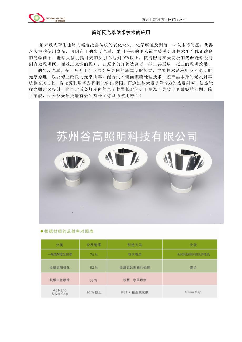 筒灯反光罩—银纳米技术在照明节能的应用.doc_第1页