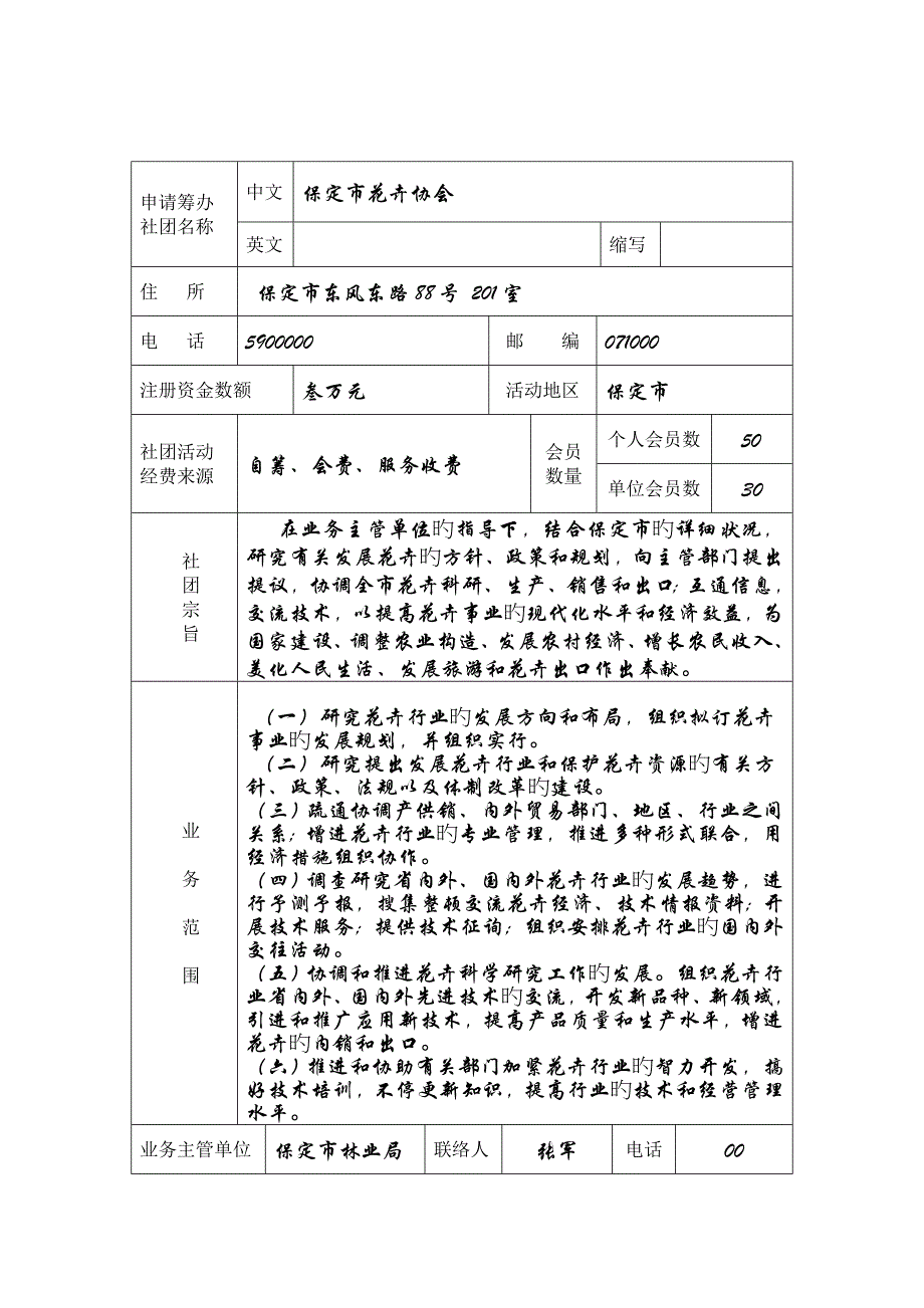 筹备成立社会团体申请表(2)_第2页