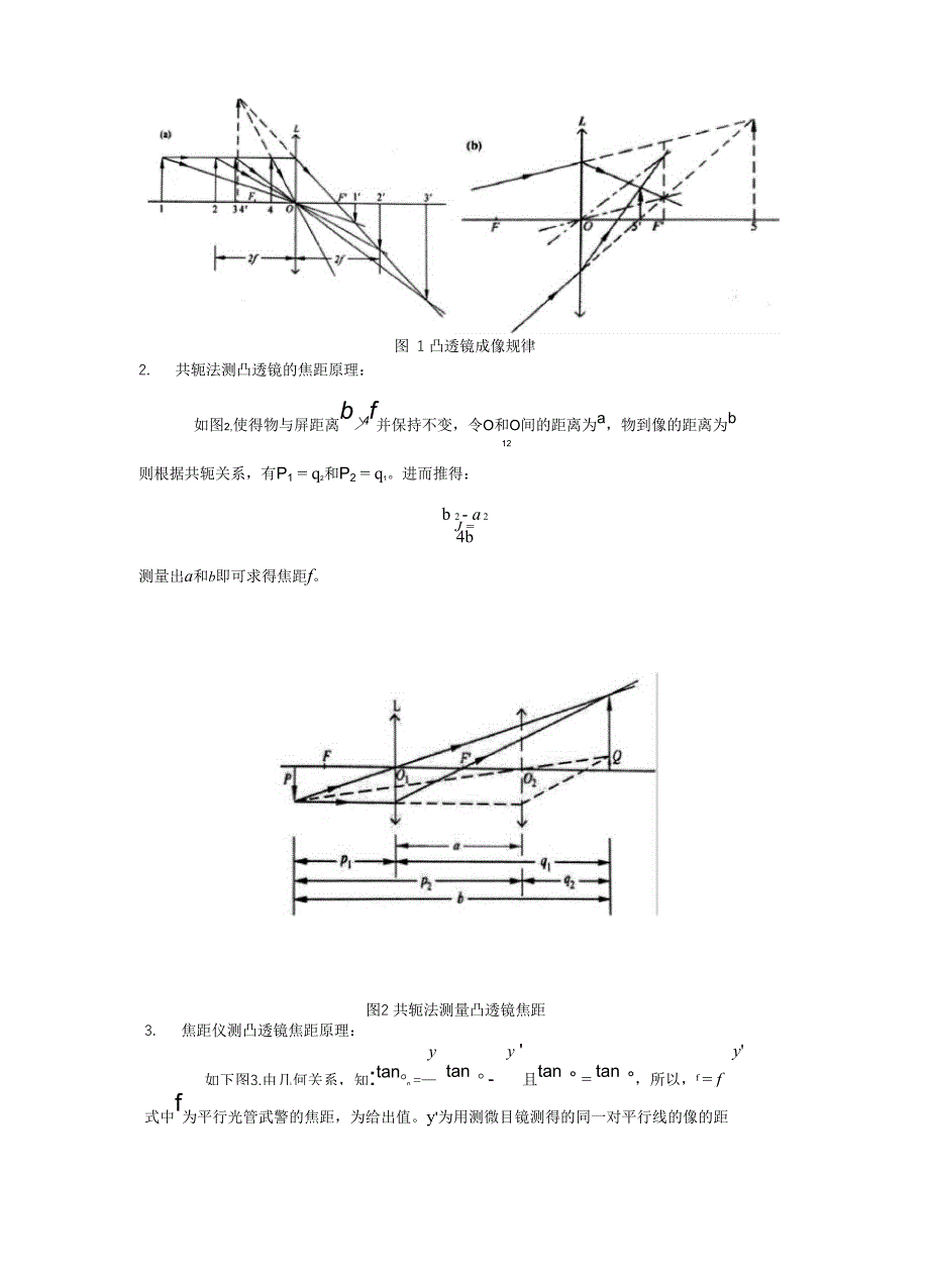 清华大学物理实验A1透镜焦距的测量实验报告_第3页