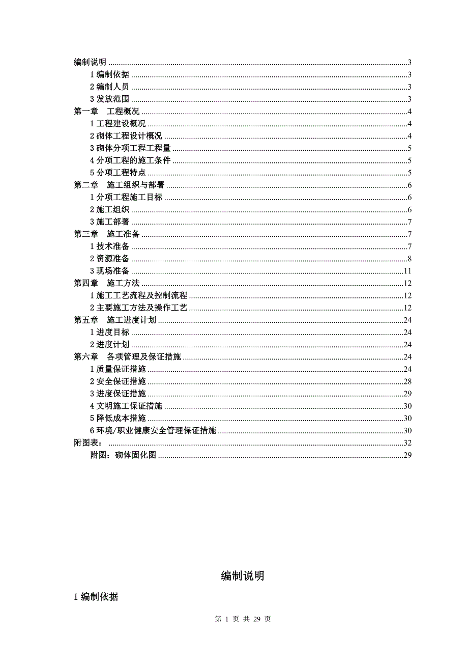 页岩空心砖砌体施工方案secret.doc_第1页