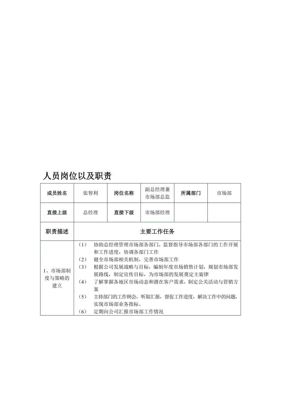 市场部各岗位职责流程规范优质资料_第2页