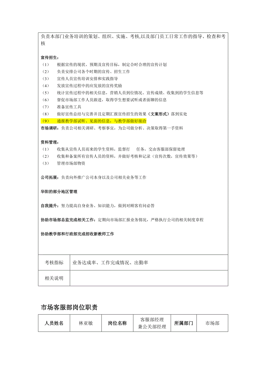 市场部各岗位职责流程规范优质资料_第4页