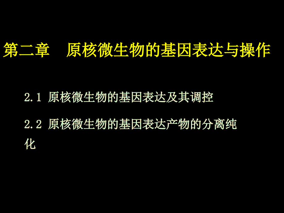 02第2章原核基因表达及其调控_第1页