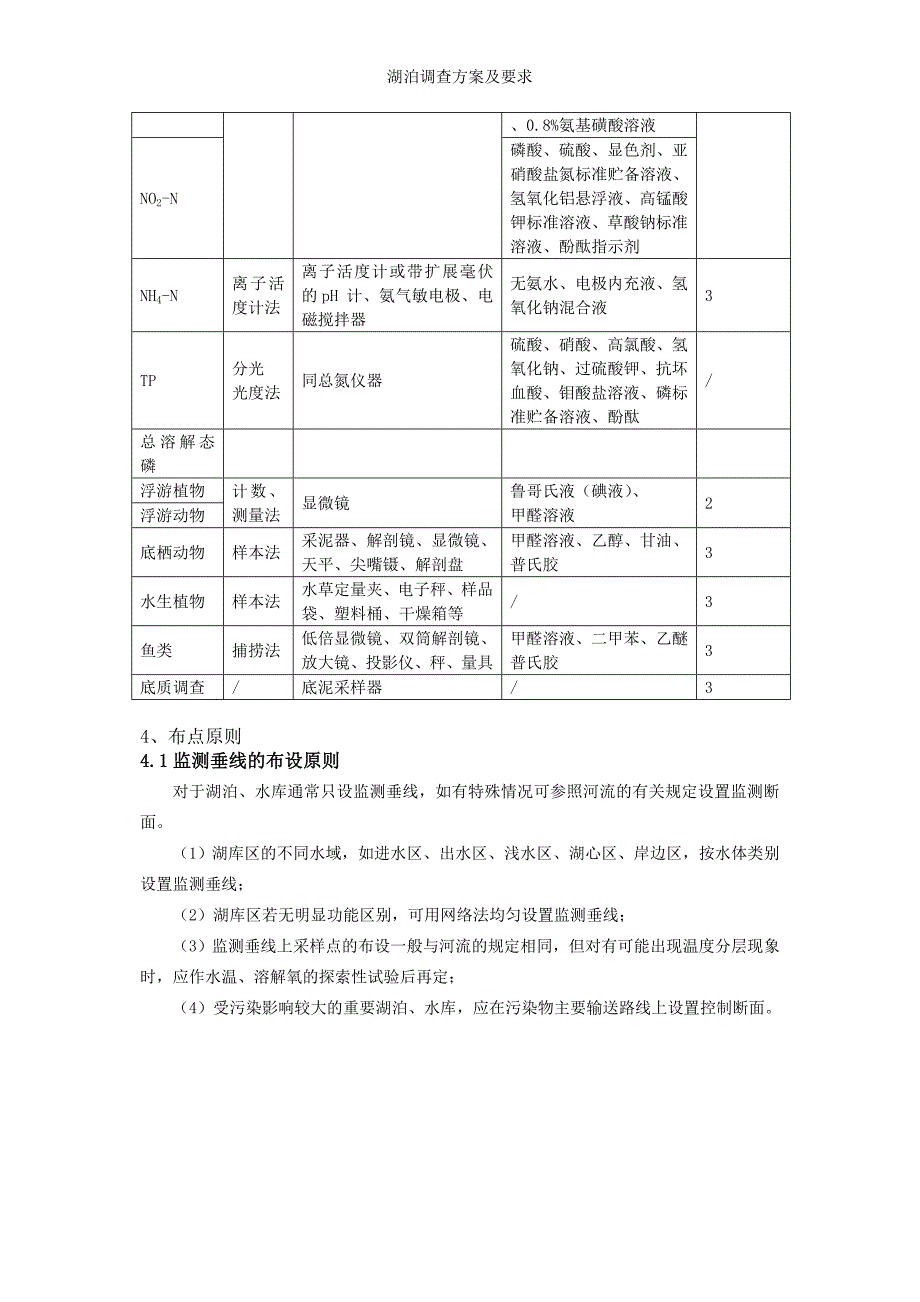 湖泊调查方案及要求_第3页