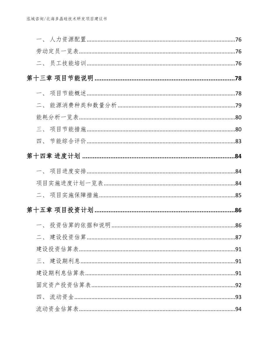 北海多晶硅技术研发项目建议书范文_第5页