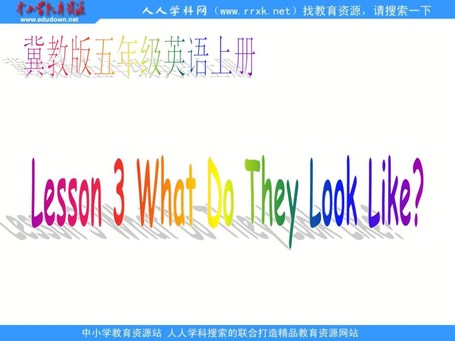 冀教版五年级上unit1Lesson3WhatDoTheyLookLike课件之一_第1页