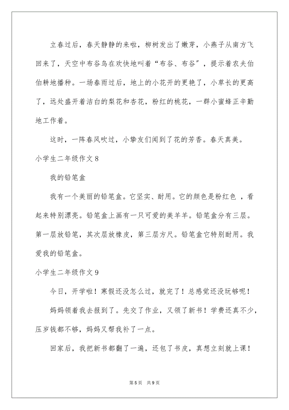 2023年小学生二年级作文范文.docx_第5页