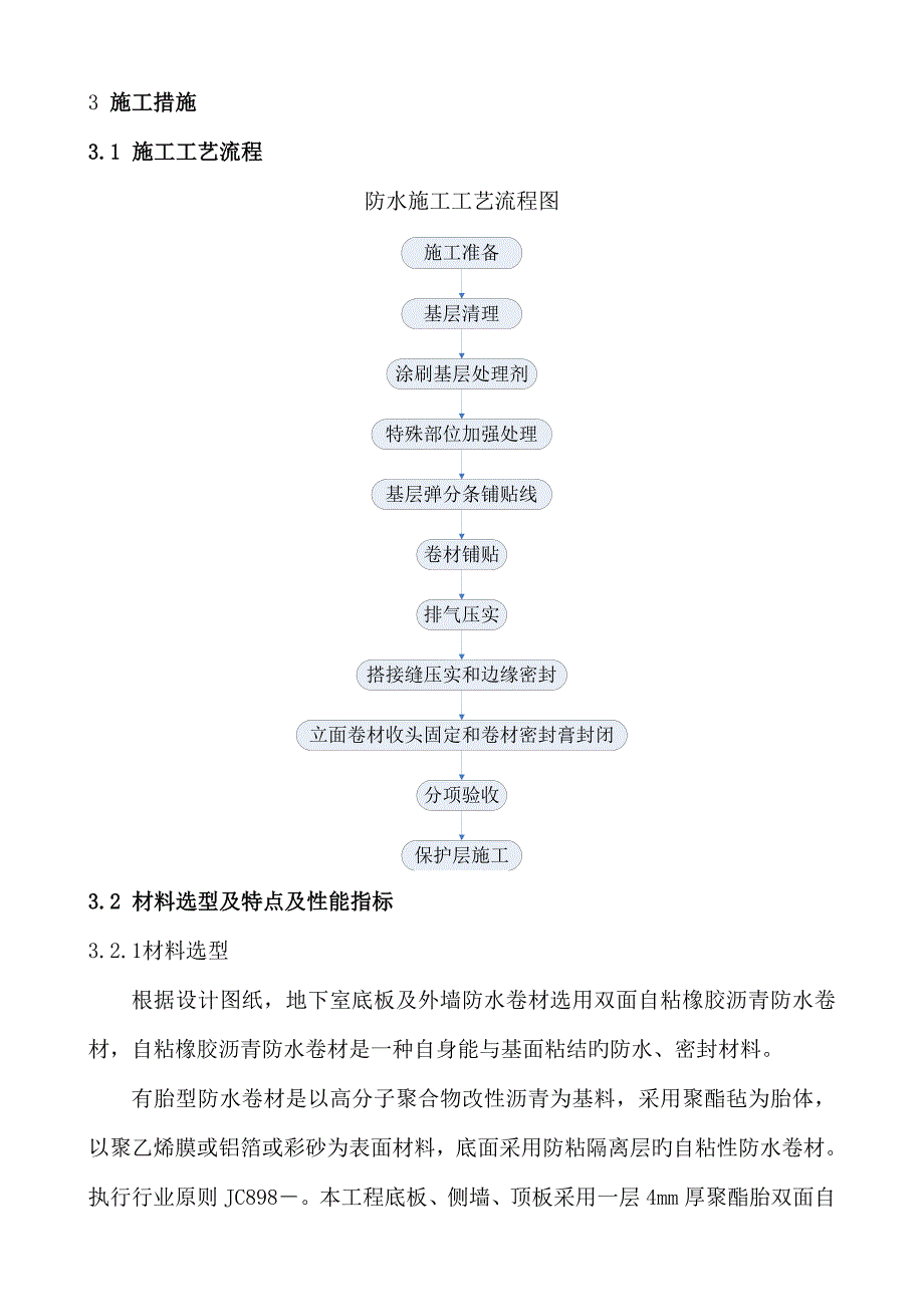 双面自粘橡胶改性沥青聚酯胎防水卷材综合施工专题方案_第5页