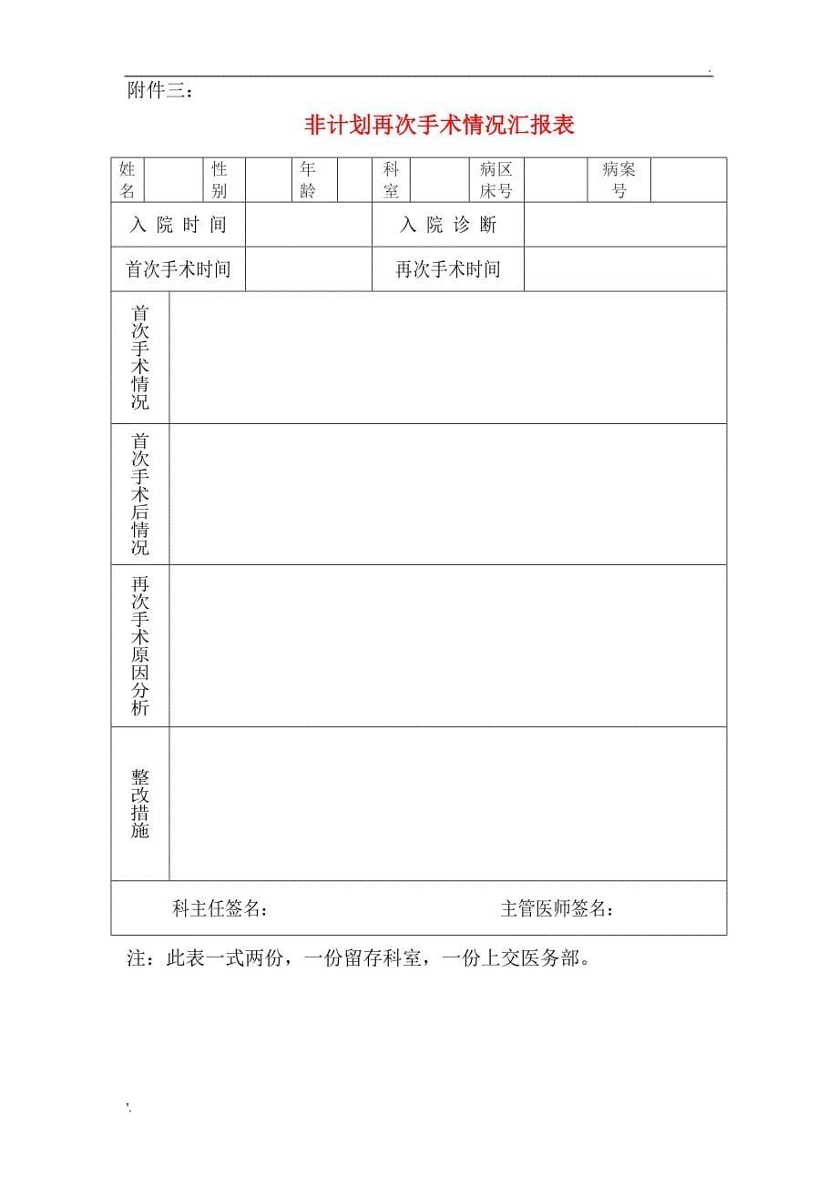 医院非计划再次手术管理制度及流程_第5页