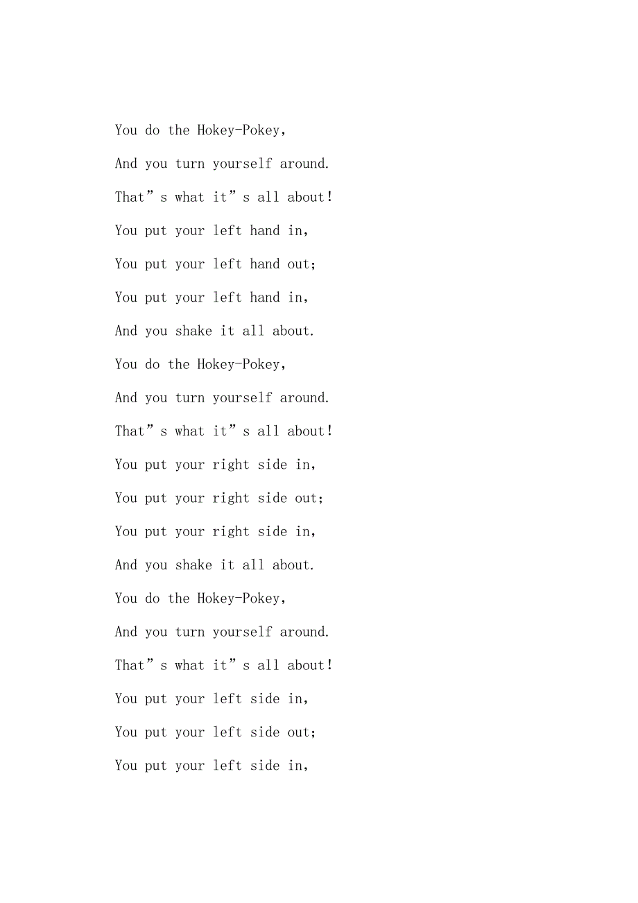 幼儿英语歌曲歌词-The-Hokey-Pokey.docx_第2页