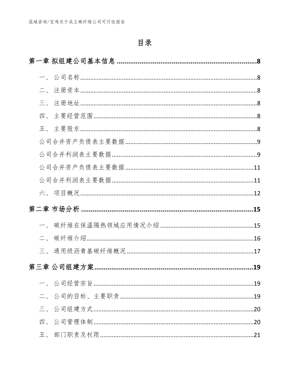 宝鸡关于成立碳纤维公司可行性报告模板_第2页