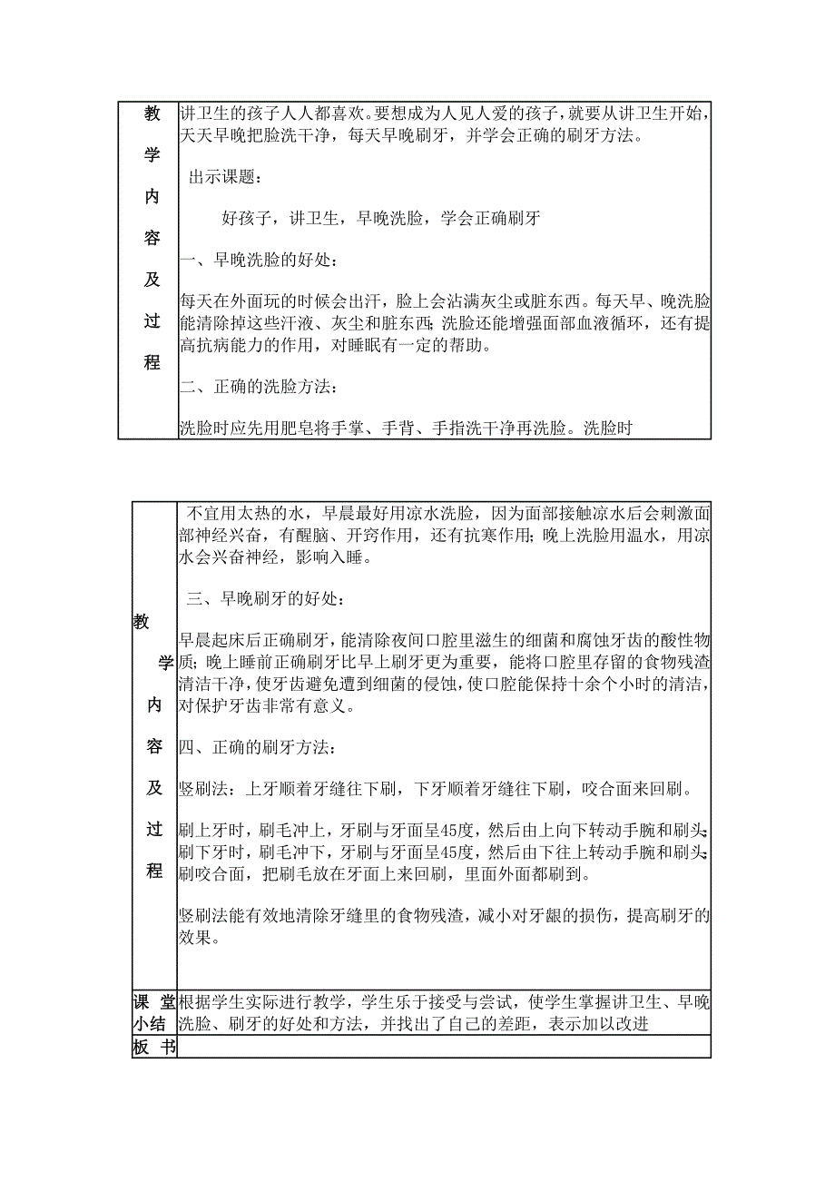 一年级体育与健康教案(表格式)_第3页