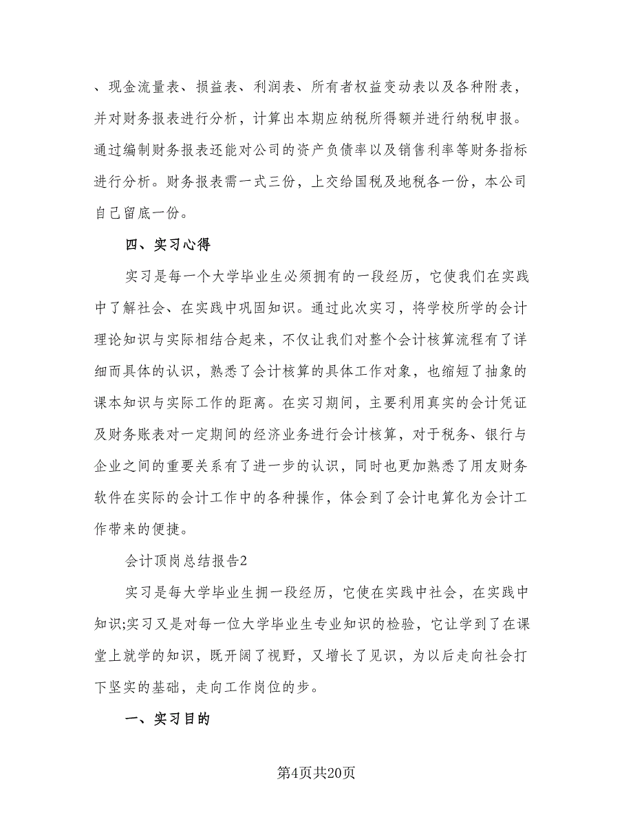 会计顶岗实习个人总结（二篇）_第4页