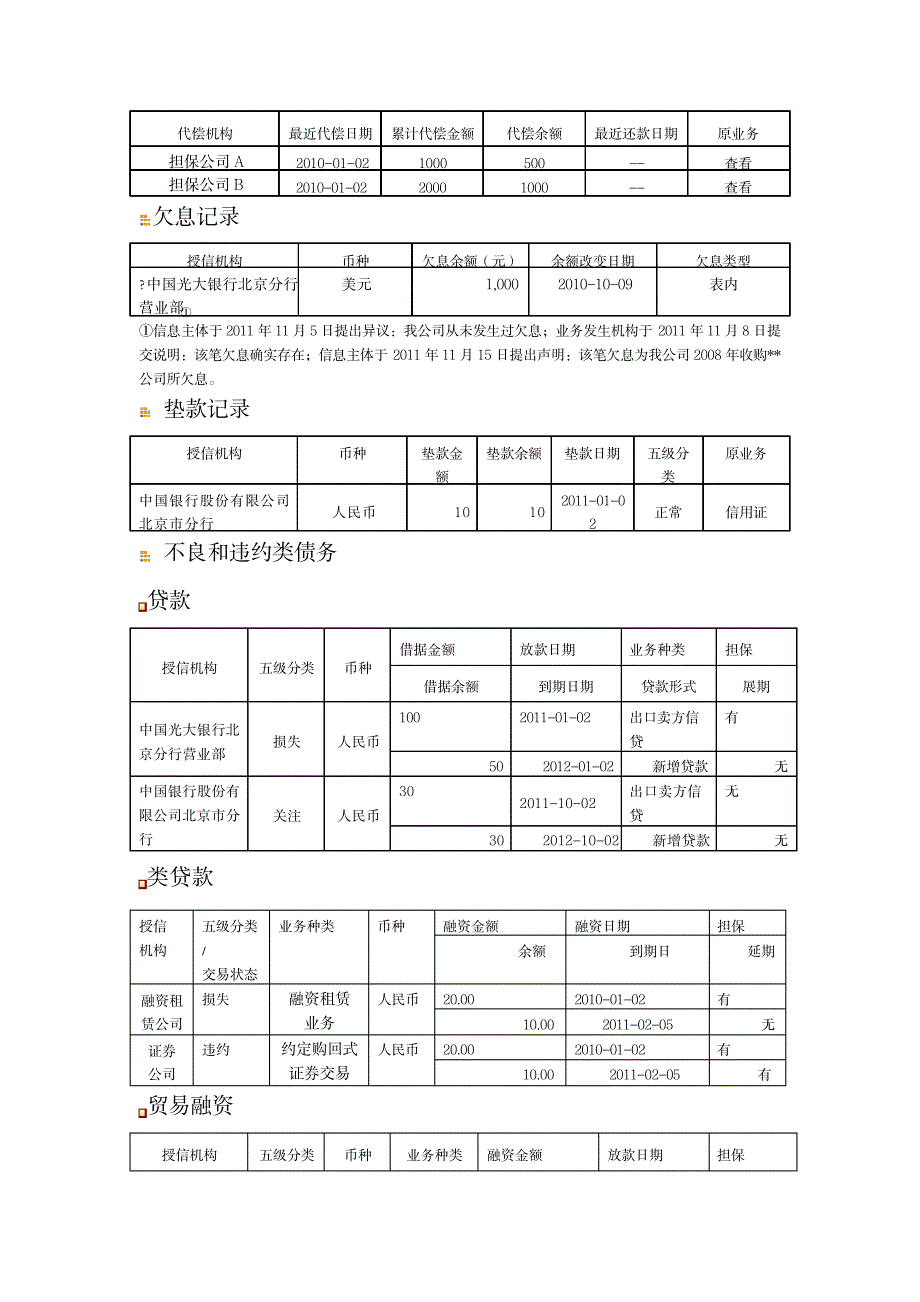 征信报告模板_第4页