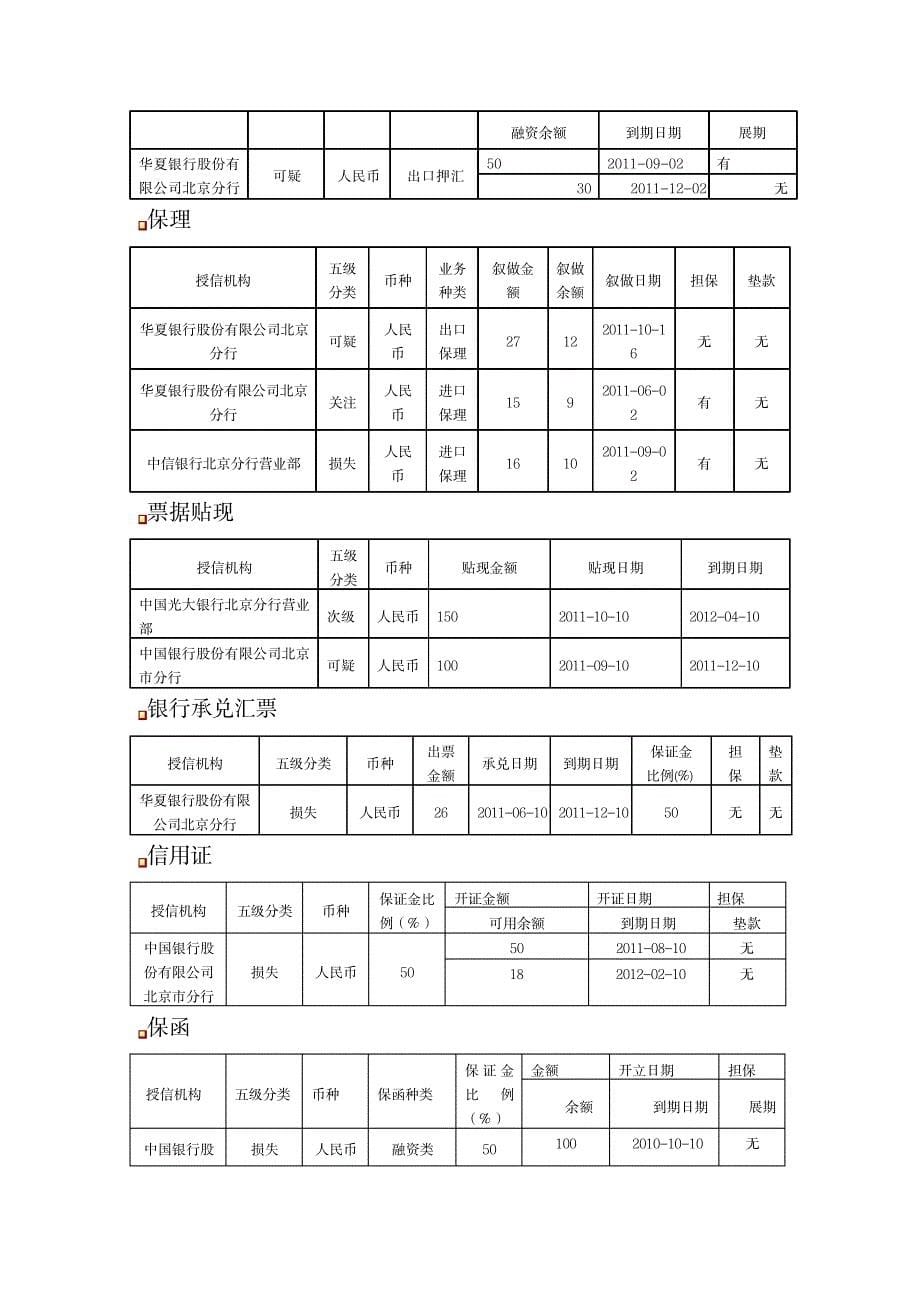 征信报告模板_第5页