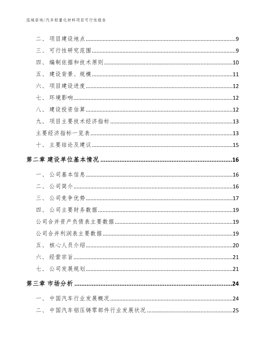 汽车轻量化材料项目可行性报告_模板_第3页