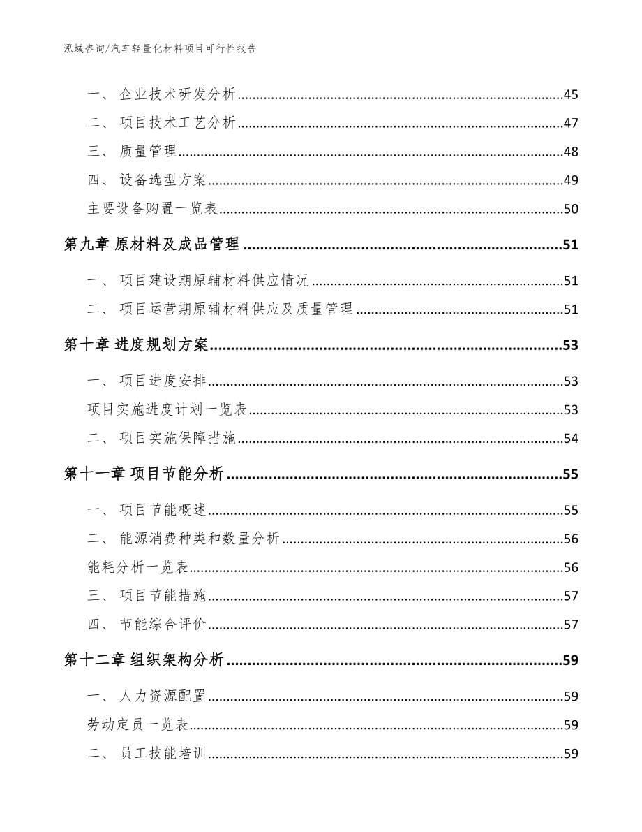 汽车轻量化材料项目可行性报告_模板_第5页