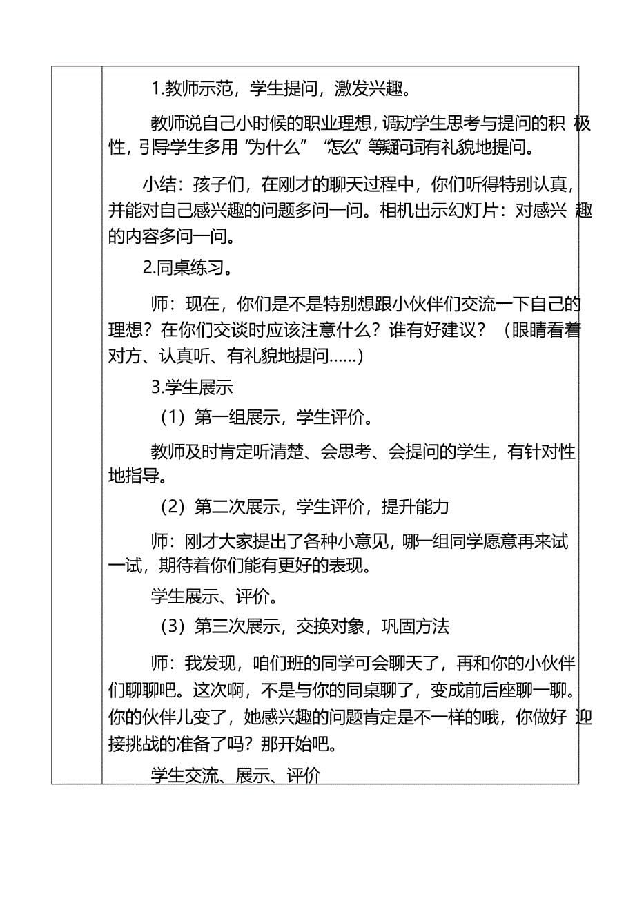 部编教材小学二年级语文下册《口语交际长大以后做什么》公开课教案设计_第5页