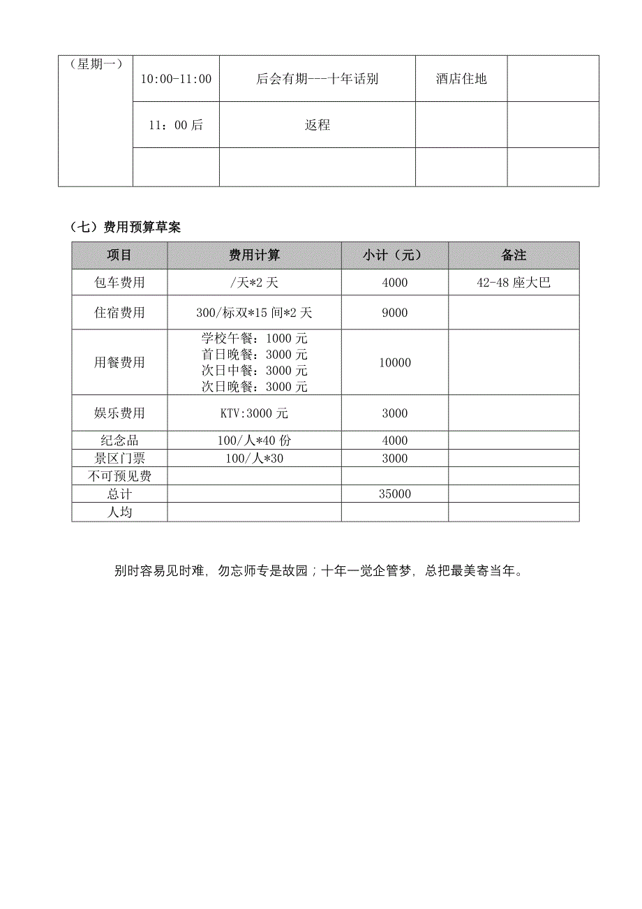 大学十年同学会专题策划案_第4页